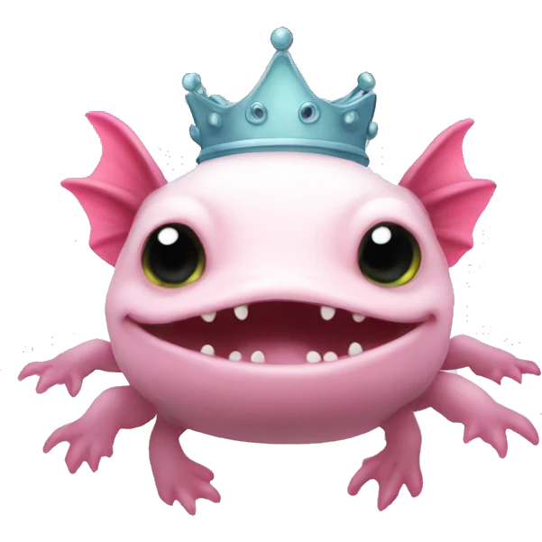 axolotl with crown emoji