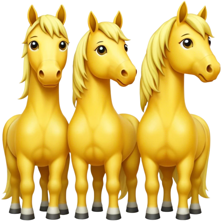 A batch of mature yellow horses emoji