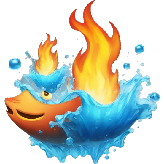 fire and water emoji