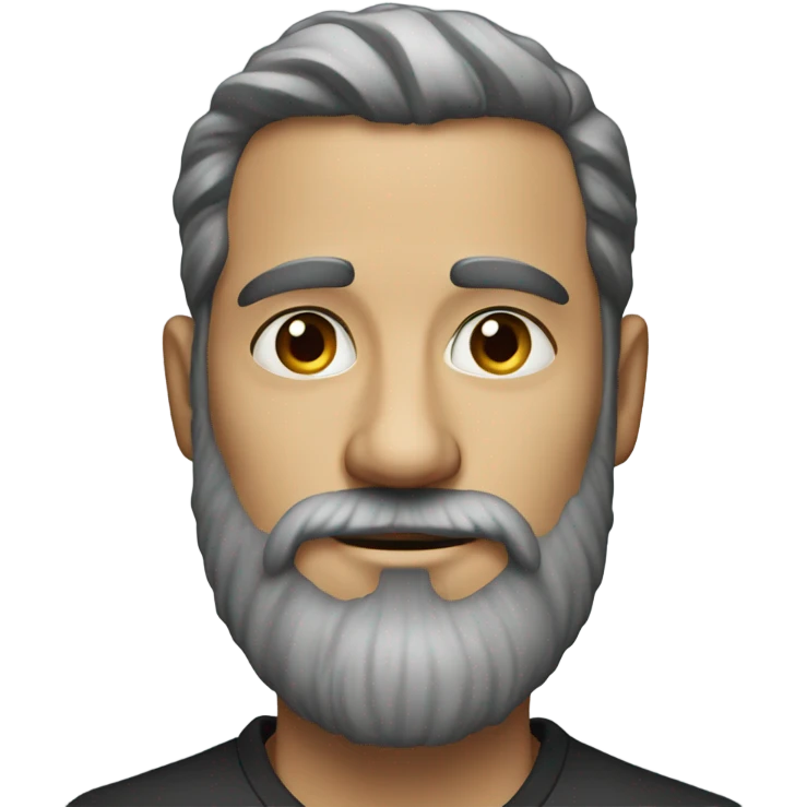 realistic portrait of bearded man emoji