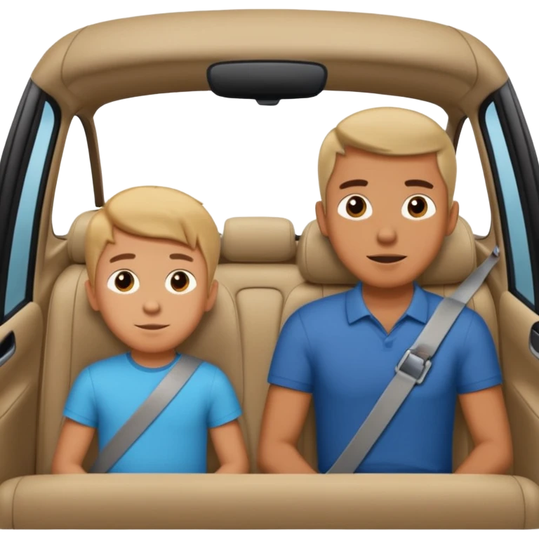A Kid In A Car Interior In The  Seat With Your Dad emoji