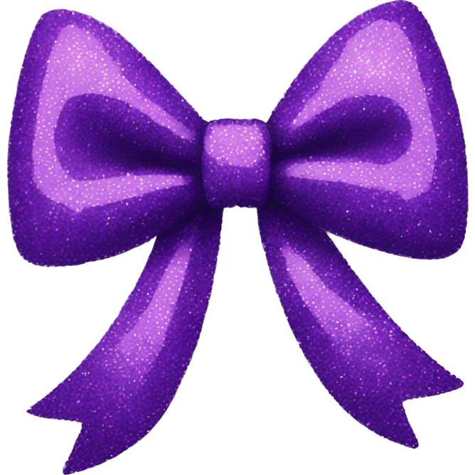 Purple glitter bow emoji