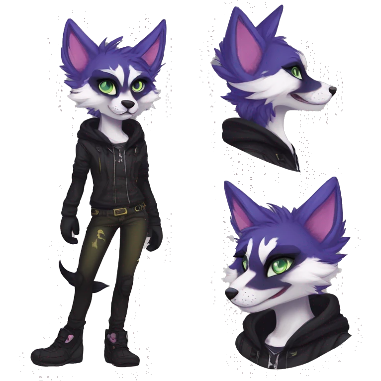 Edgy sharp modern anthro furry by Falvie, LiLaiRa, AngieWolf emoji