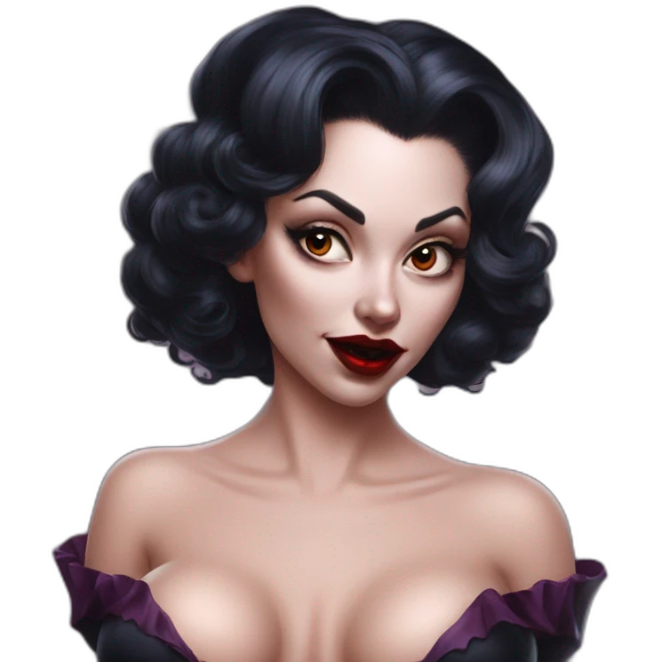 vampire pinup hyperrealistic emoji