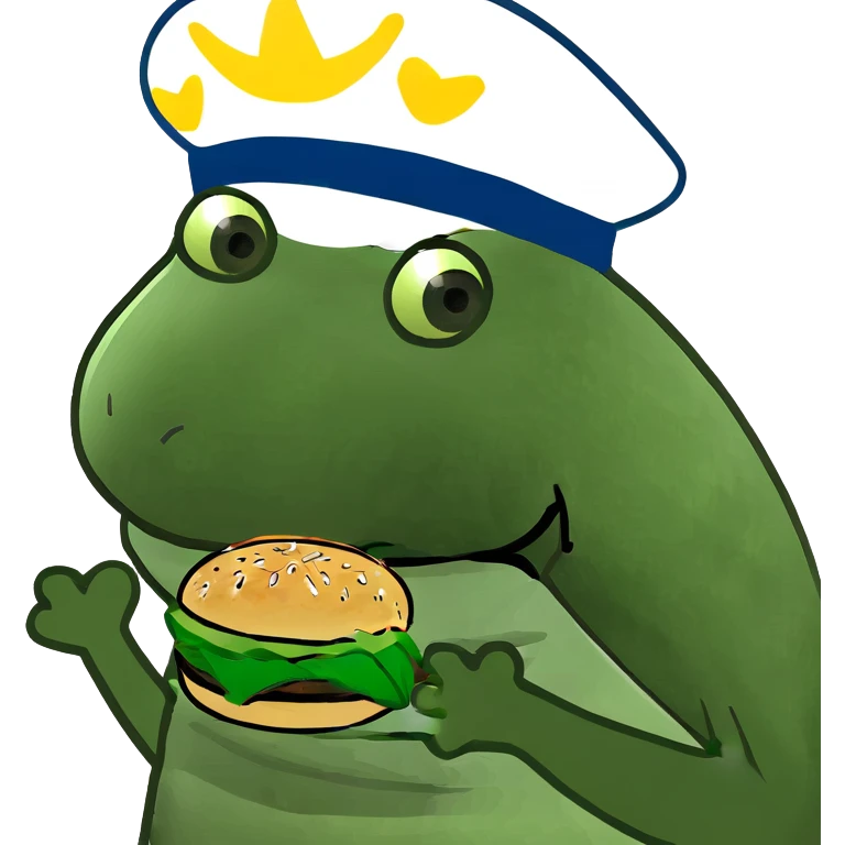 Cheeseburger with Lilly pad instead of lettuce  emoji