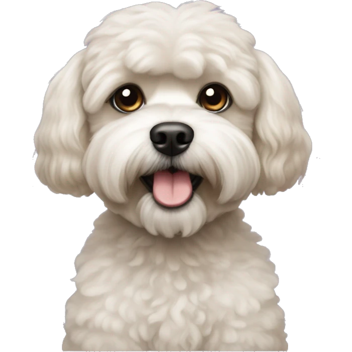 A poodle mixed with a shih tzu emoji
