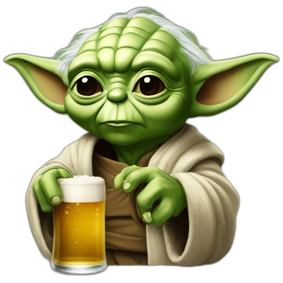 Yoda boit une bière emoji
