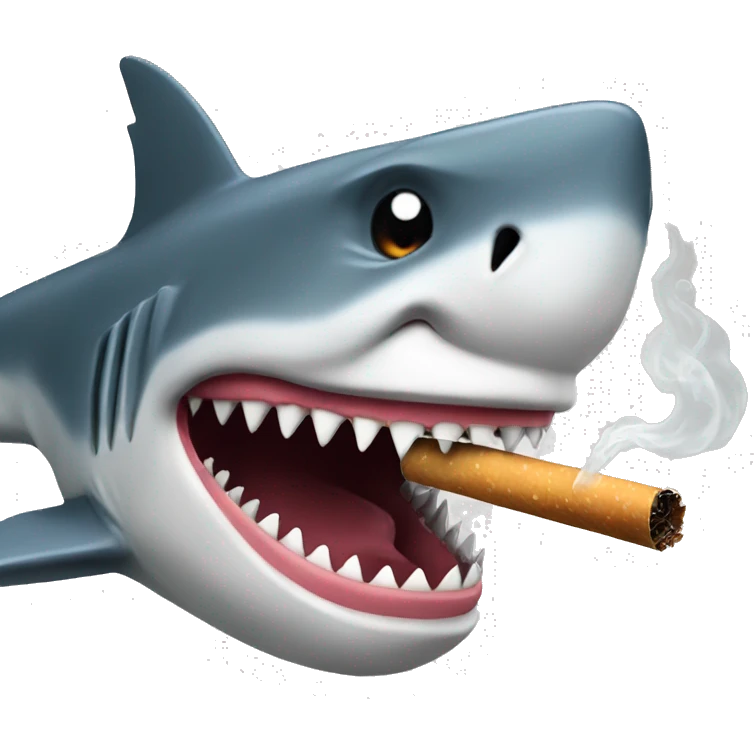 Shark smoking  emoji