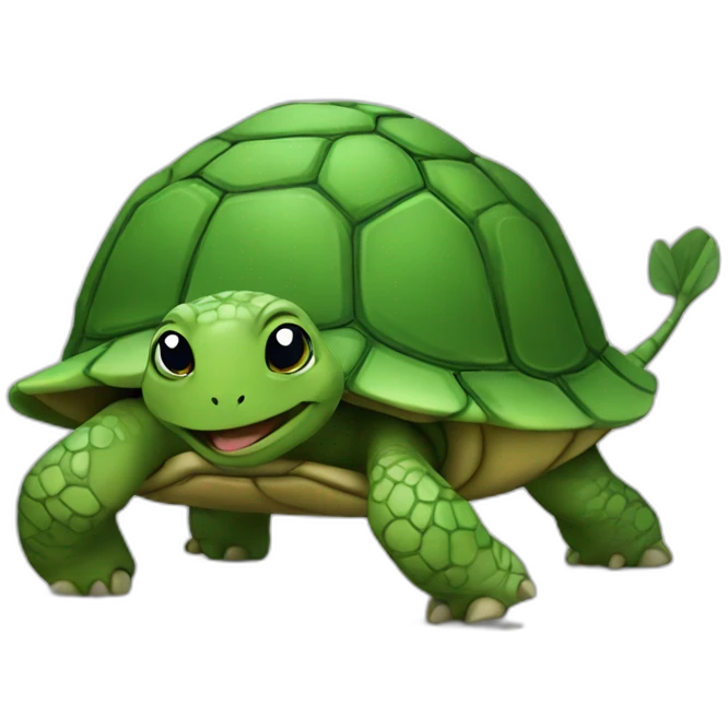 Chat sur une tortue emoji