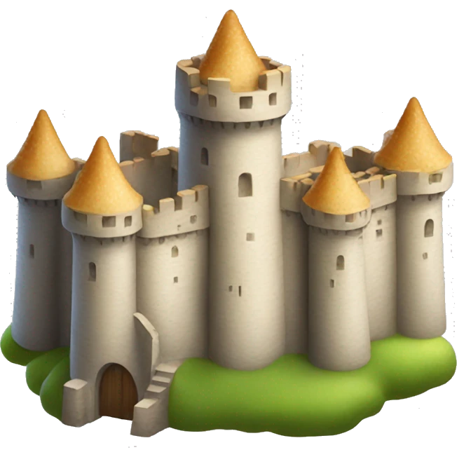 Castle with a foundation of bread emoji