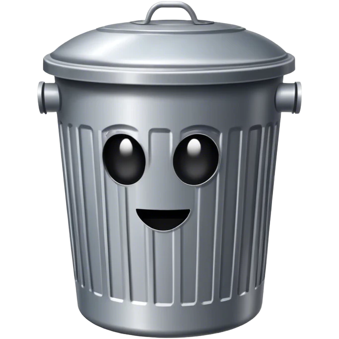  garbage bin, without recycle symbol emoji