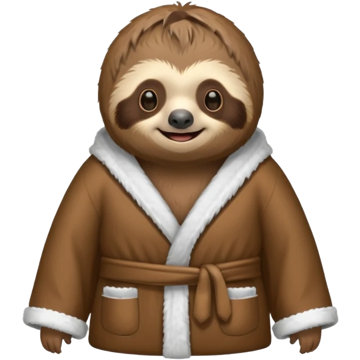 Sloth wearing a robe emoji