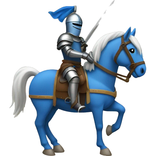 blue knight on horseback emoji