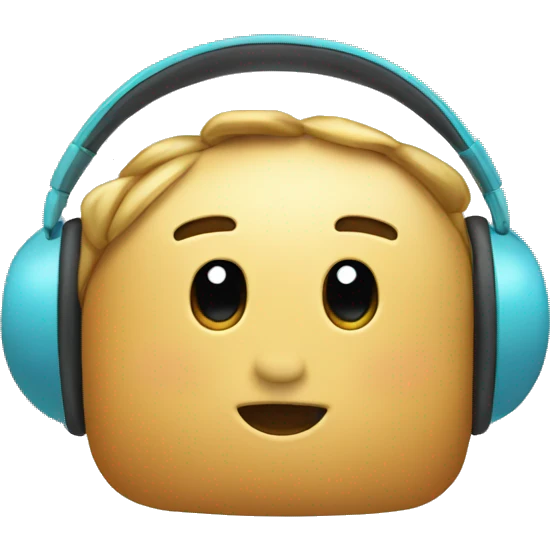 Headphones with bow emoji