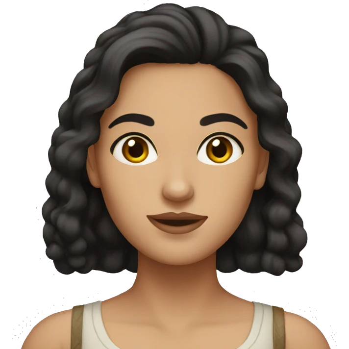Greek woman dark hair  emoji