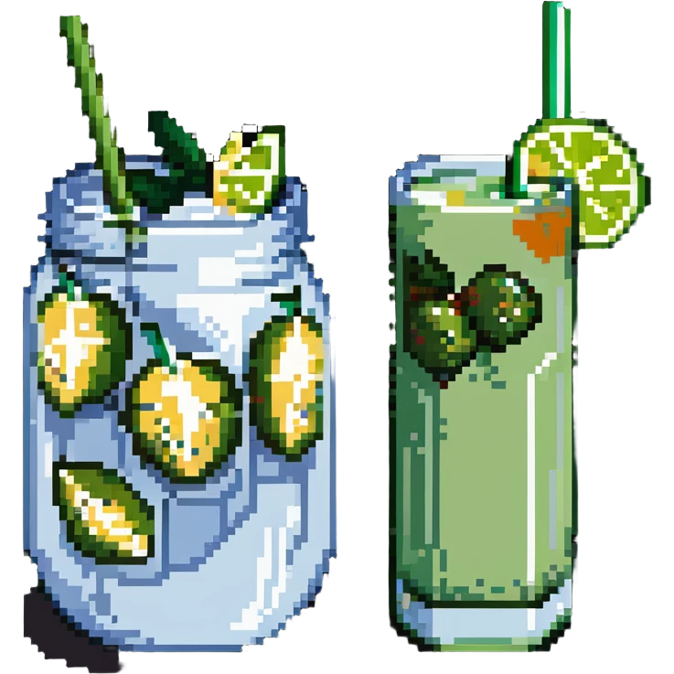 coconut water and caipirinha together emoji