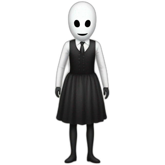 slender man with a maid costume emoji