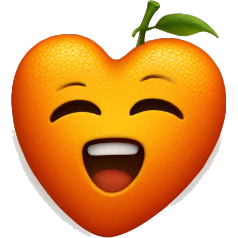 hot orange heart  emoji