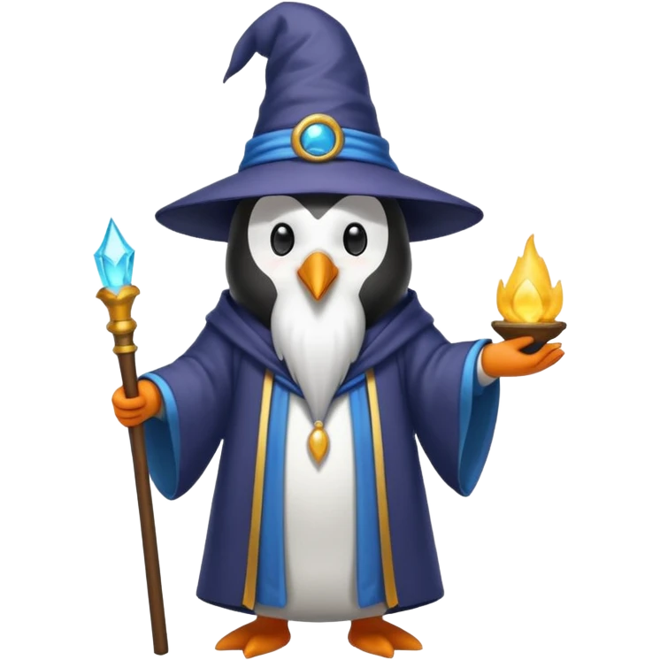 Penguin Wizard emoji