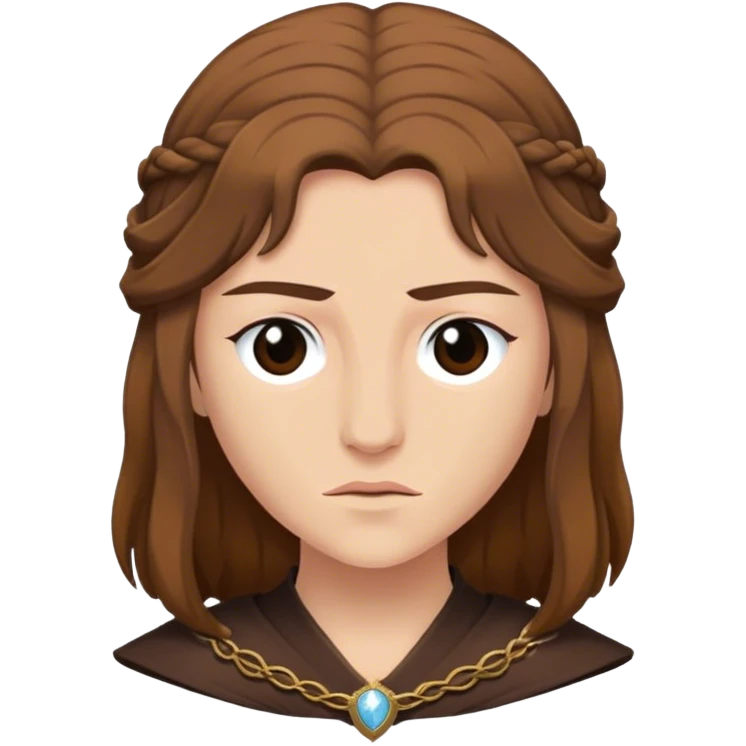 joyeuse frey from game of thrones, brown hair emoji