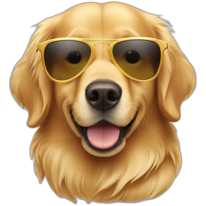 Golden retriever switch sunglasses emoji