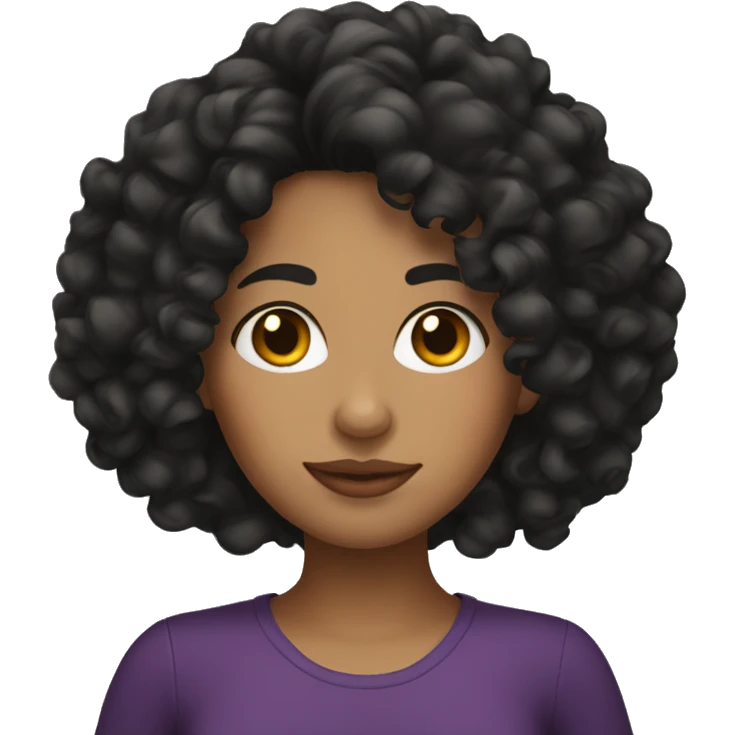 mexican black curly hair woman emoji