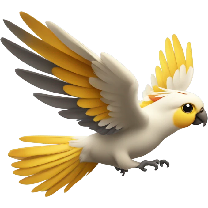 cockatiel flying emoji