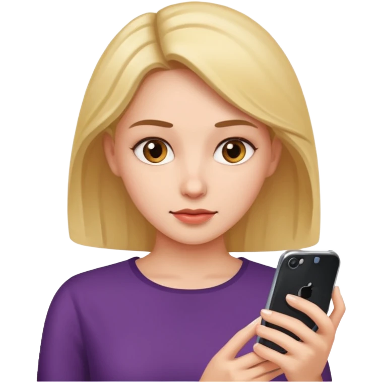 woman looking at phone emoji