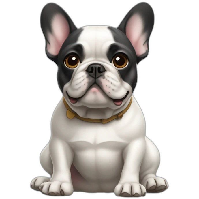 Genius French bulldog emoji