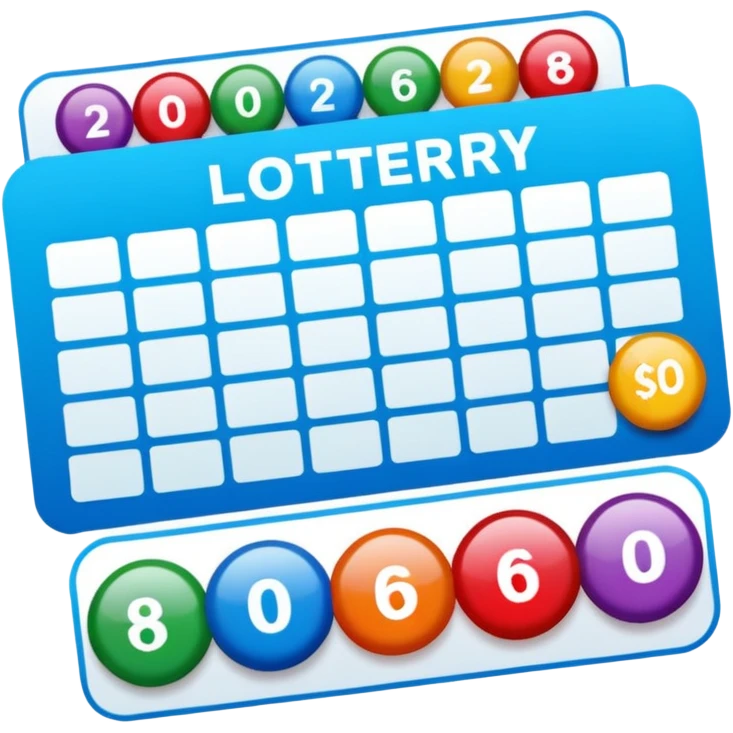Create blank lottery coupon, clean and colorful, with different header colors and simple grid sections. No numbers, no text emoji