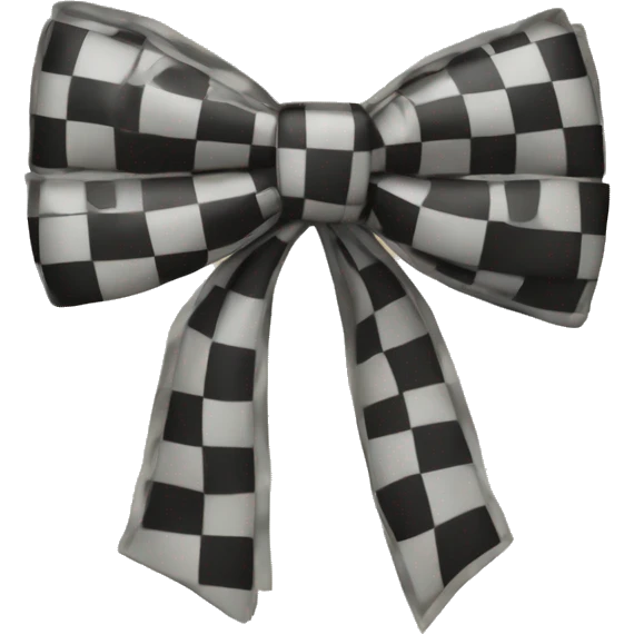 Checkered bow emoji