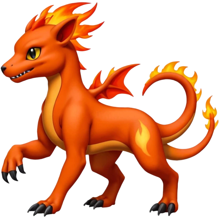 Houndoom-Charmeleon-Fakémon-hybrid-creature (full body)  emoji