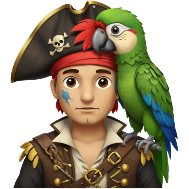 pirate and parrot emoji