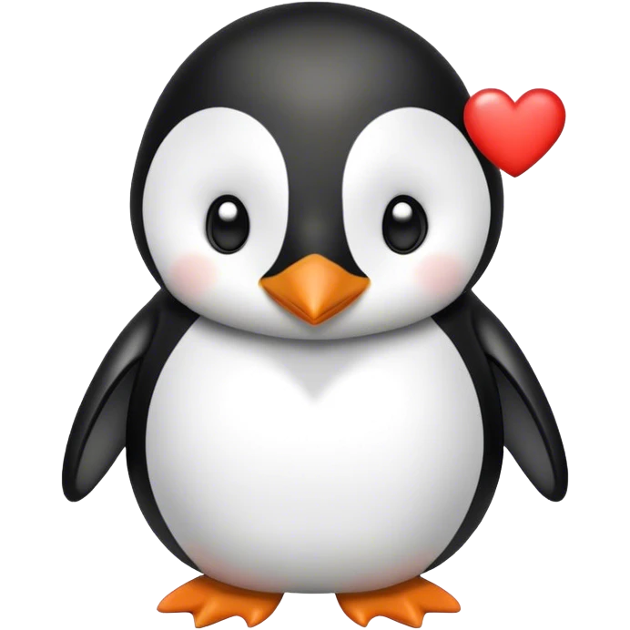 Penguin with heart  emoji