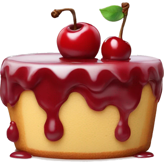 Cherry on top pudding emoji