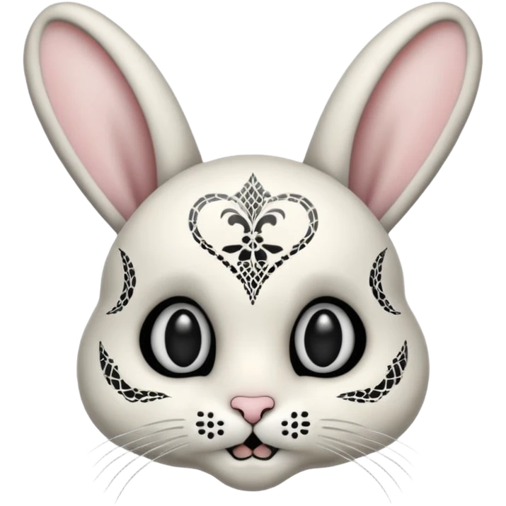 oreille de lapin tête de mort emoji