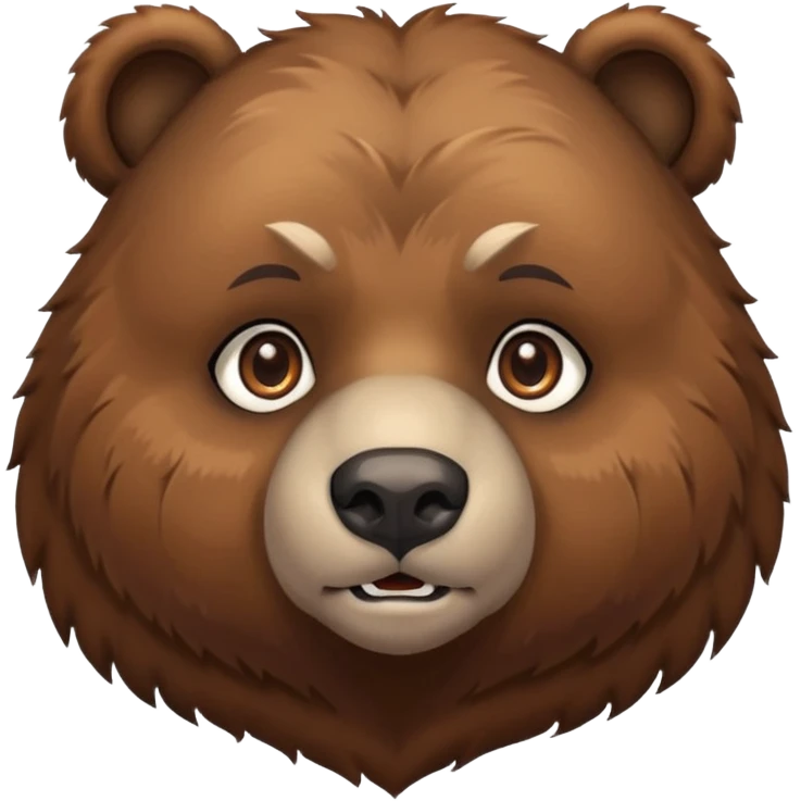 Сделай лицо медведя с цепью на шее emoji