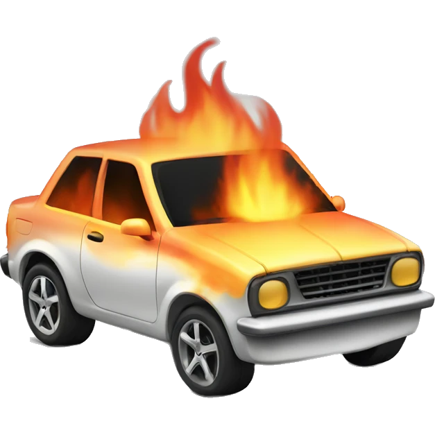 Car burning rubber  emoji
