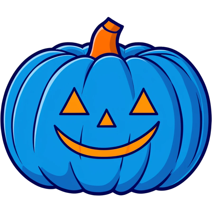 blue pumpkin emoji