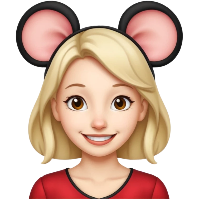 woman with mouse ears emoji
