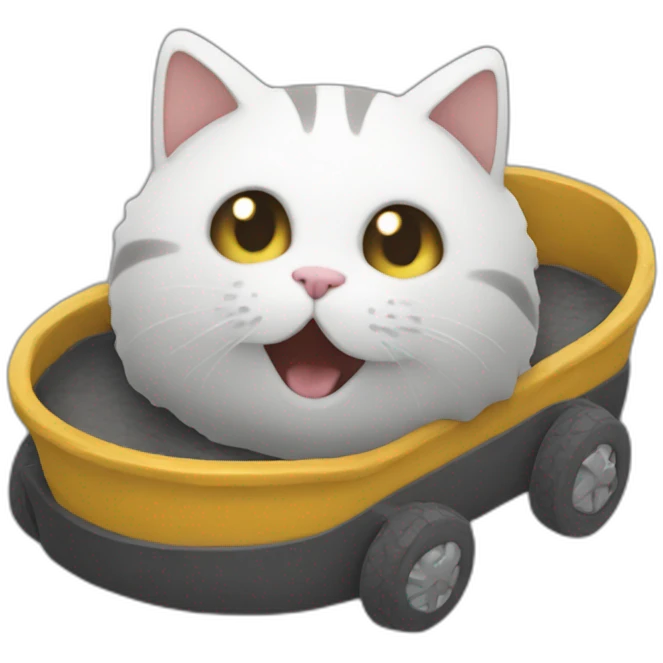 un chat qui roule dans la boue emoji