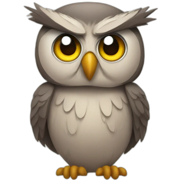 Owl-angry emoji