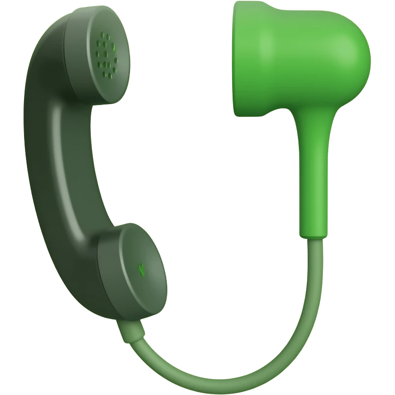 auricular de telefono verde emoji