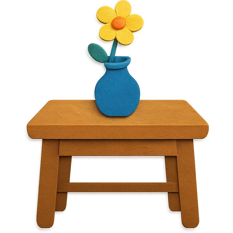 paper craft style planned furniture, cut-out look, layered paper effect emoji