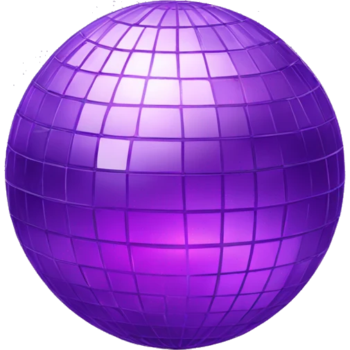 Disco ball with a Purple Heart emoji