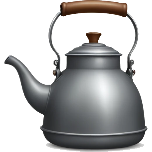 Gray vintage kettle emoji