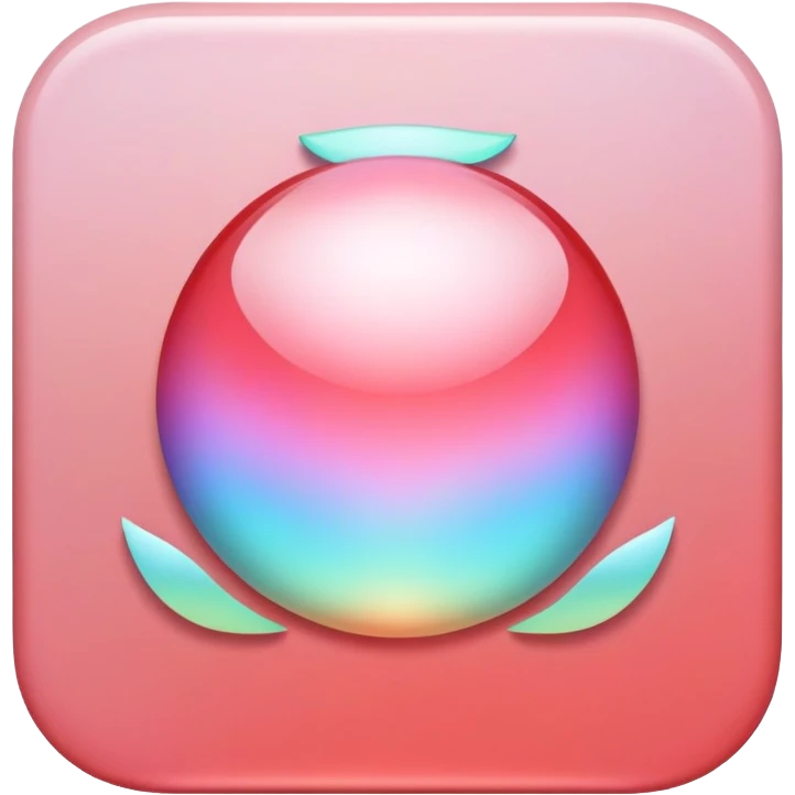 Iridescent pastel red formal elegant sophisticated cultured neat pretty beautiful nifty app icon emoji