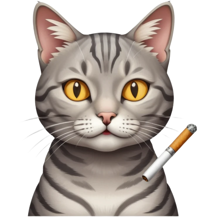Cat smoking emoji