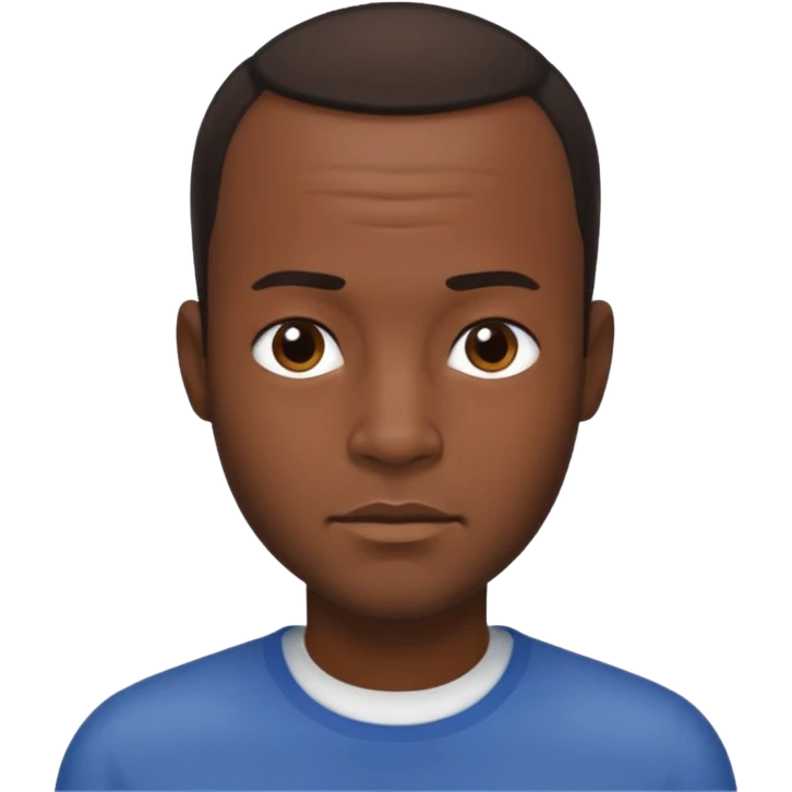 receding hairline black man emoji
