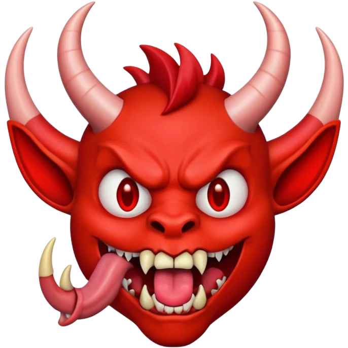 devil face with tongue out emoji